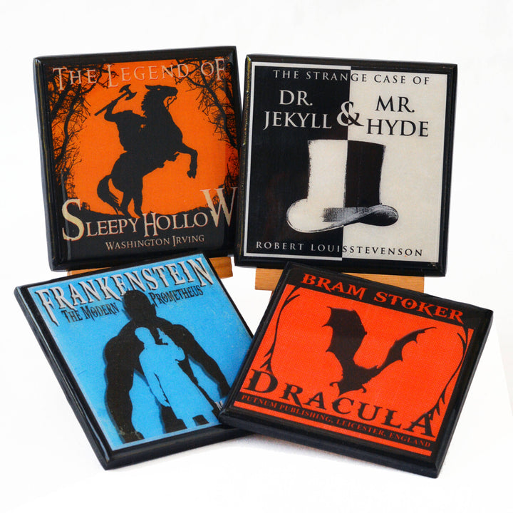 Gothic Horror Book Cover Coasters