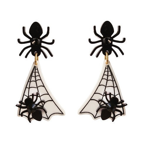 Spider Web Earrings by LaliBlue