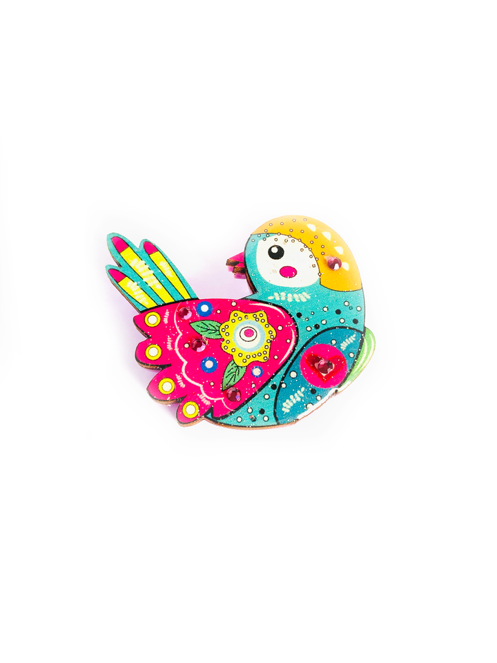 Abstract Bird Brooch by Rosie Rose Parker