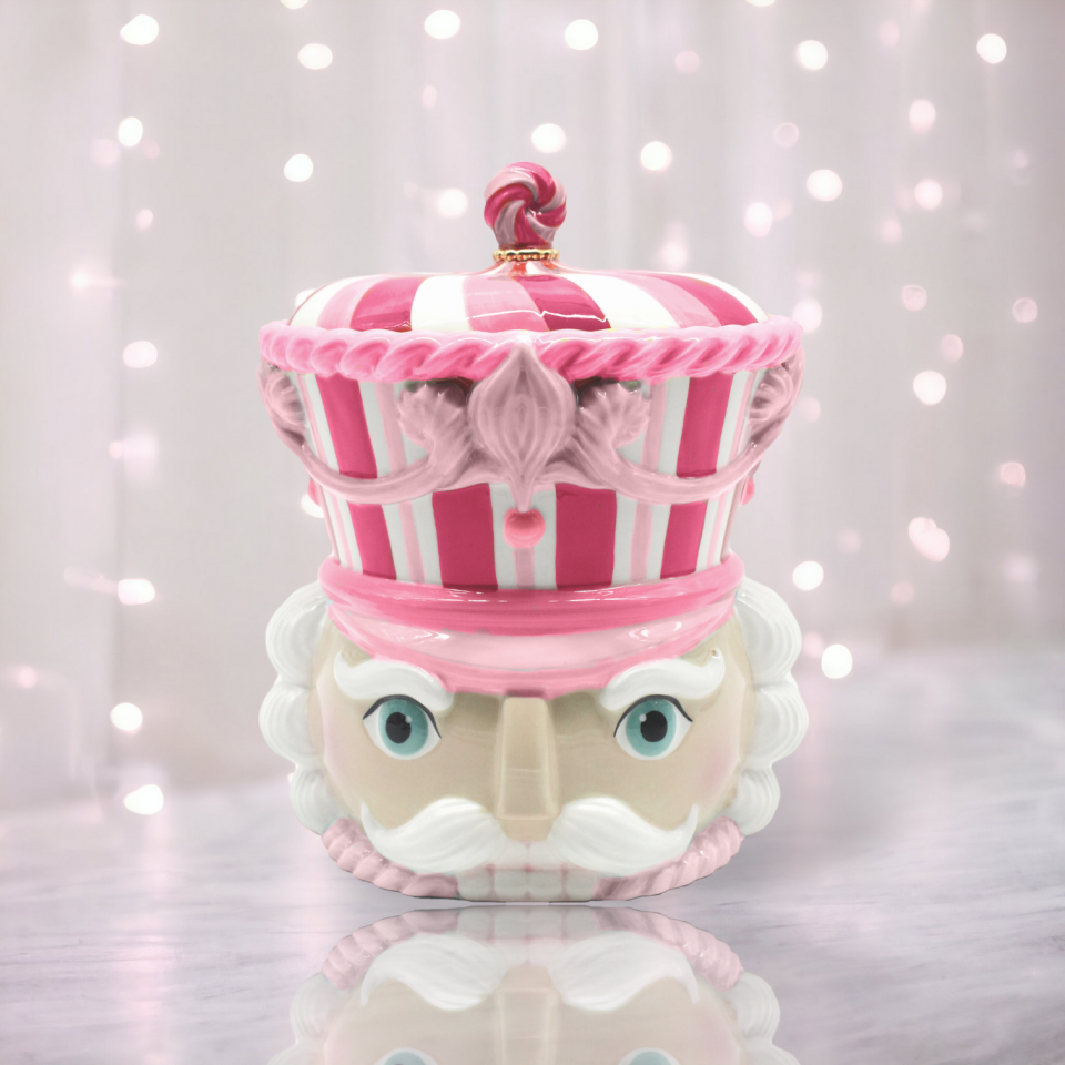 Pink Nutcracker Cookie Jar by December Diamonds Quirks!