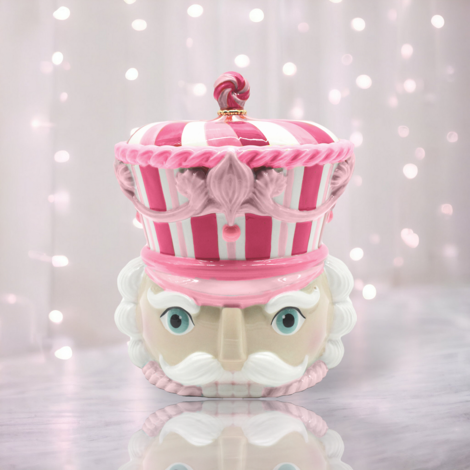 Pink Nutcracker Cookie Jar by December Diamonds