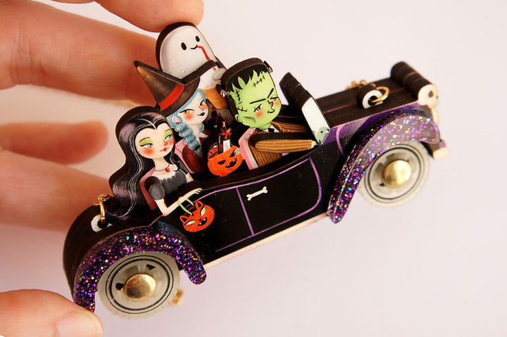 Frankenstein’s Car Brooch by LaliBlue