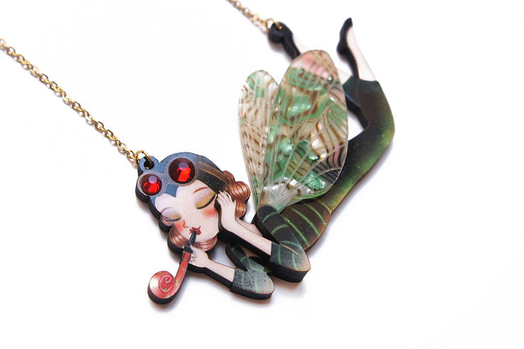 Moth Girl Necklace by LaliBlue