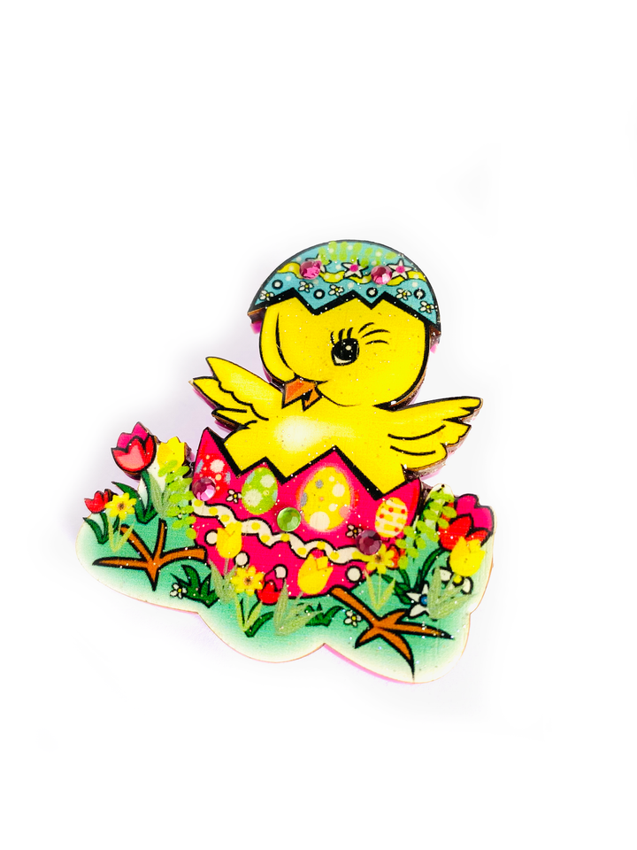 Benny the Easter Chick Brooch by Rosie Rose Parker