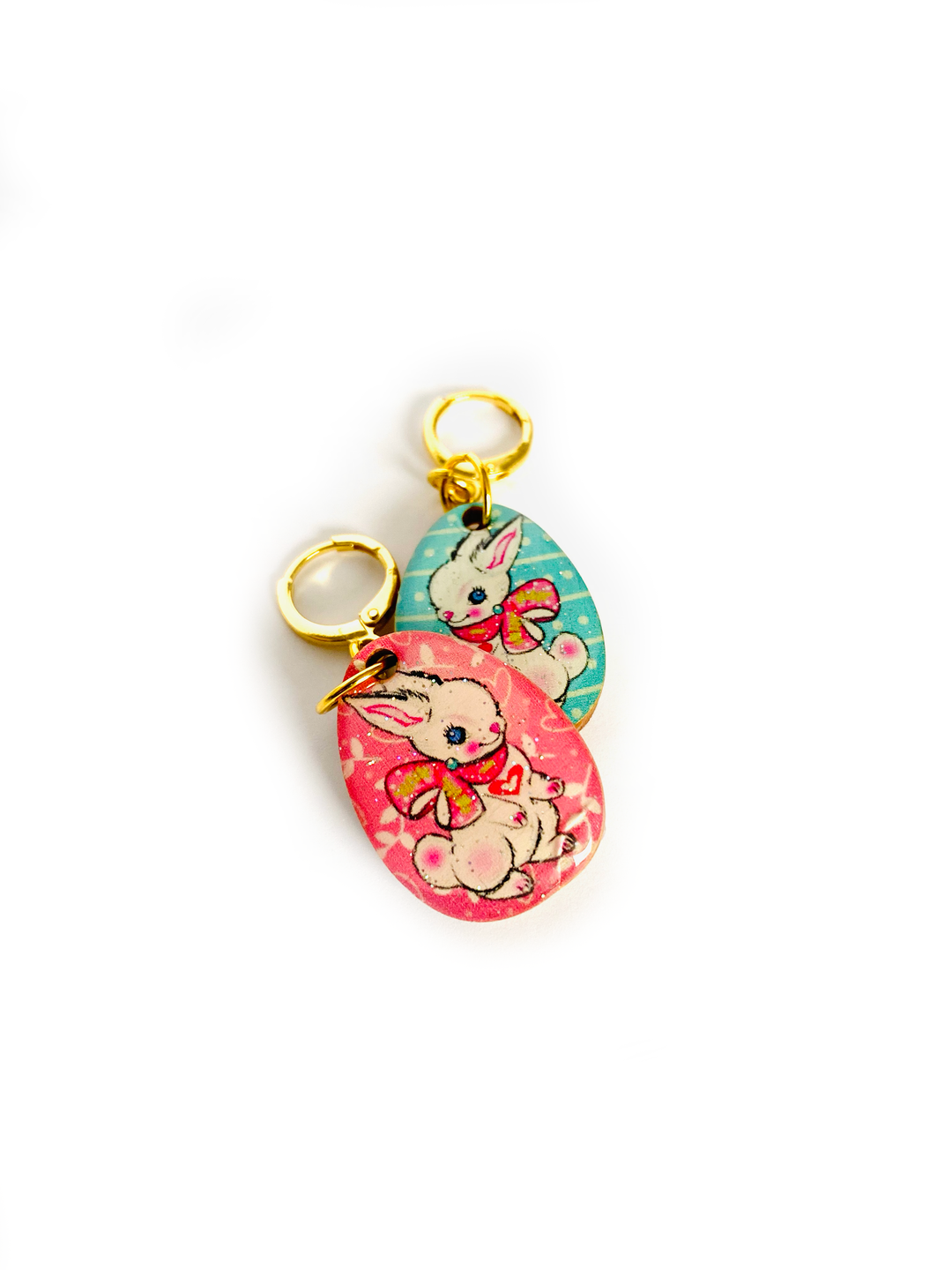 Layla Bunny Easter Egg Earrings by Rosie Rose Parker