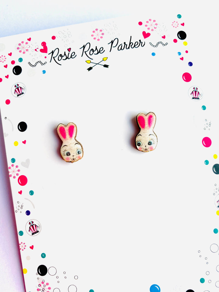 Dainty Easter Bunny Earrings by Rosie Rose Parker