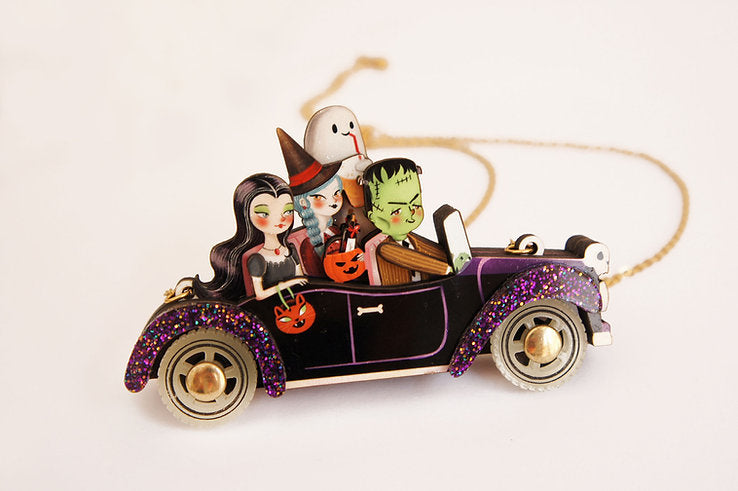 Frankenstein's Car Necklace by LaliBlue