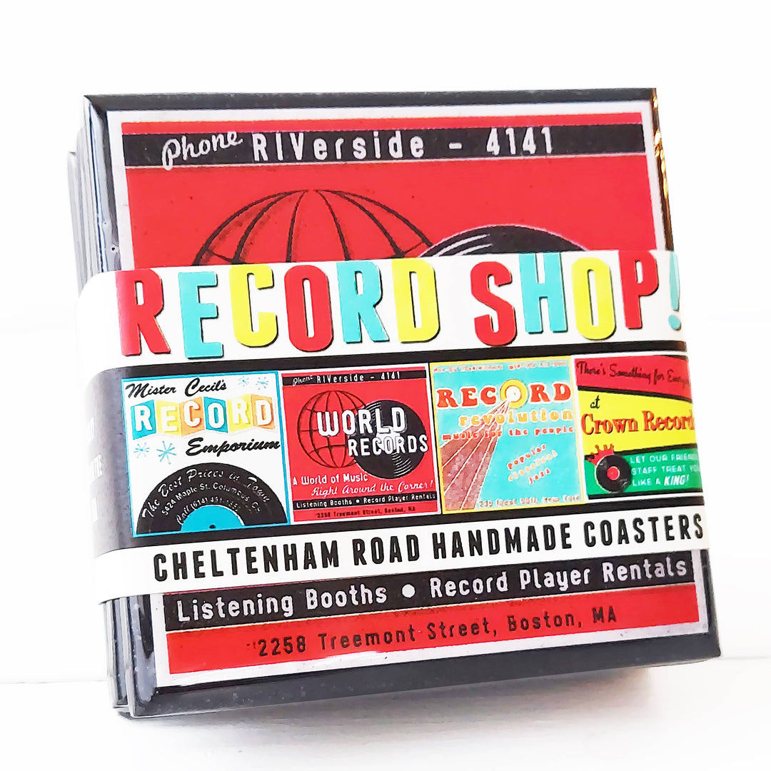 Classic Record Shop Drink Coaster Set