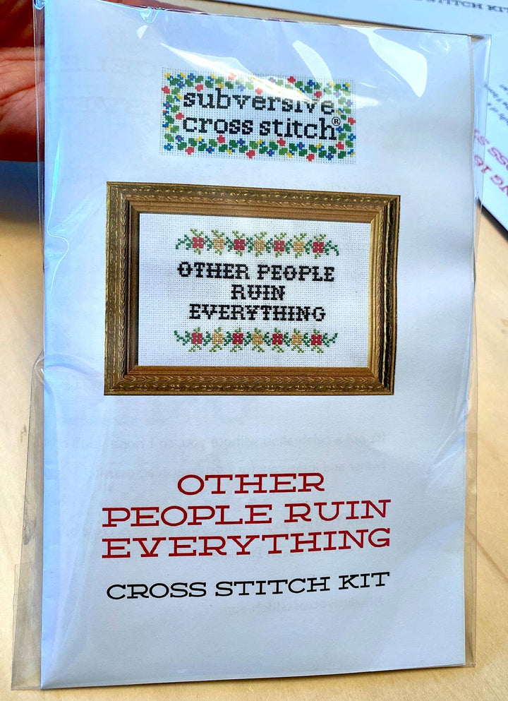 Hell Is Other People: Deluxe Subversive Cross Stitch Kit