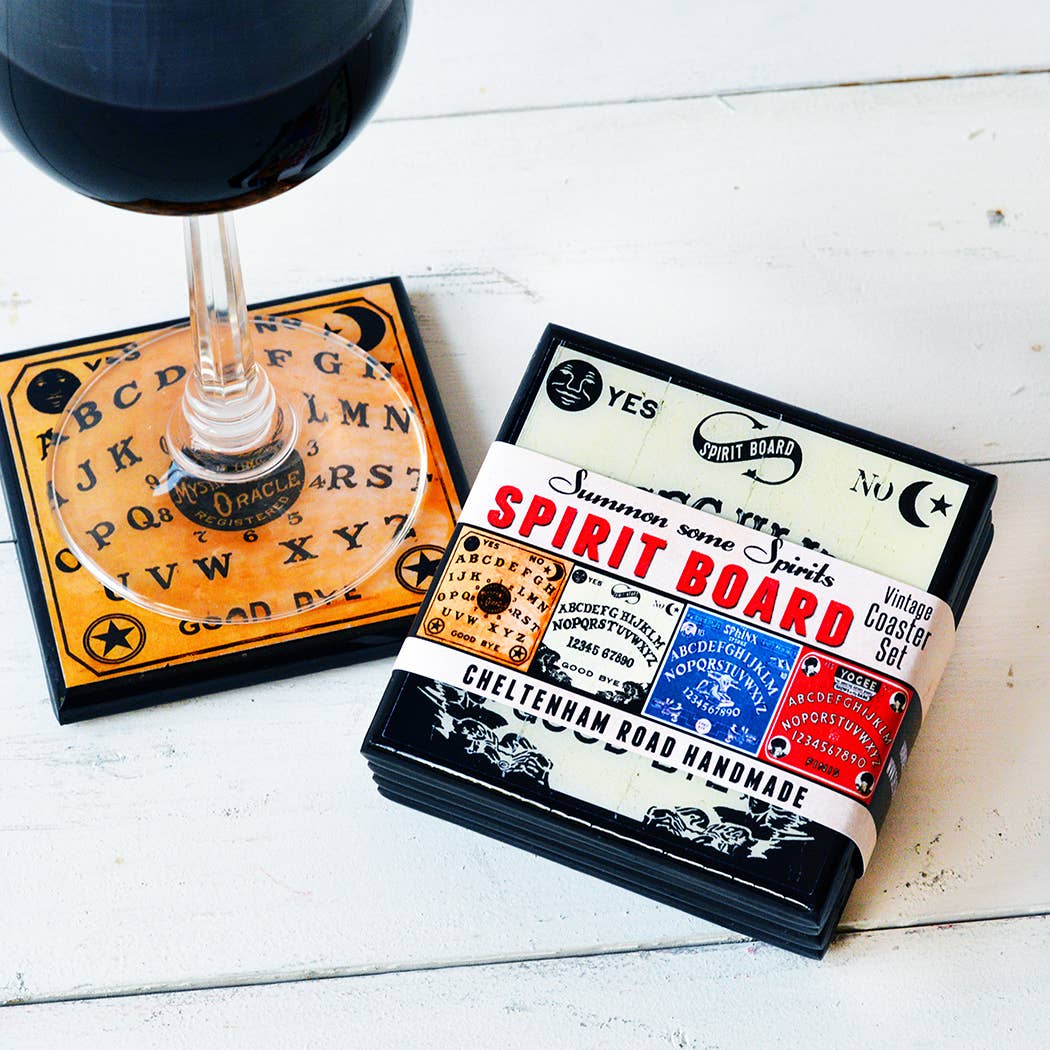Summon Some Spirits: Spooky Spirit Board Drink Coaster Set