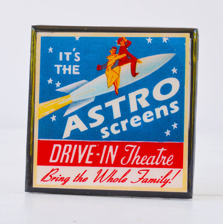Vintage Drive In Movie Coaster Set