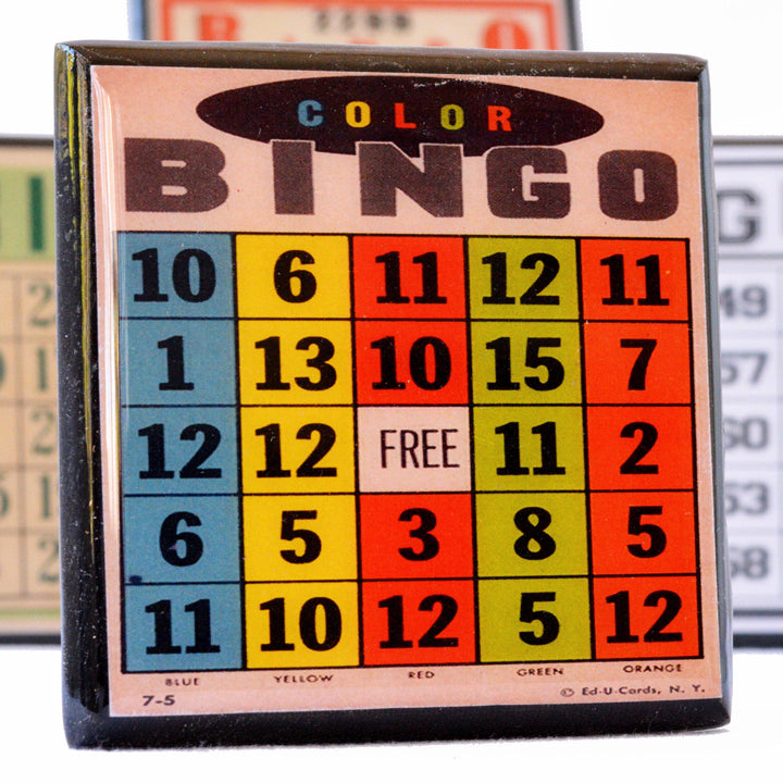 Bingo!  Vintage Bingo Card Coaster Set