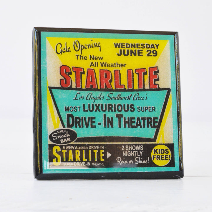 Vintage Drive In Movie Coaster Set