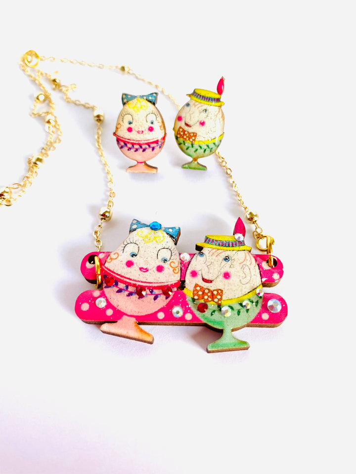 Easter Egg Cup Necklace by Rosie Rose Parker