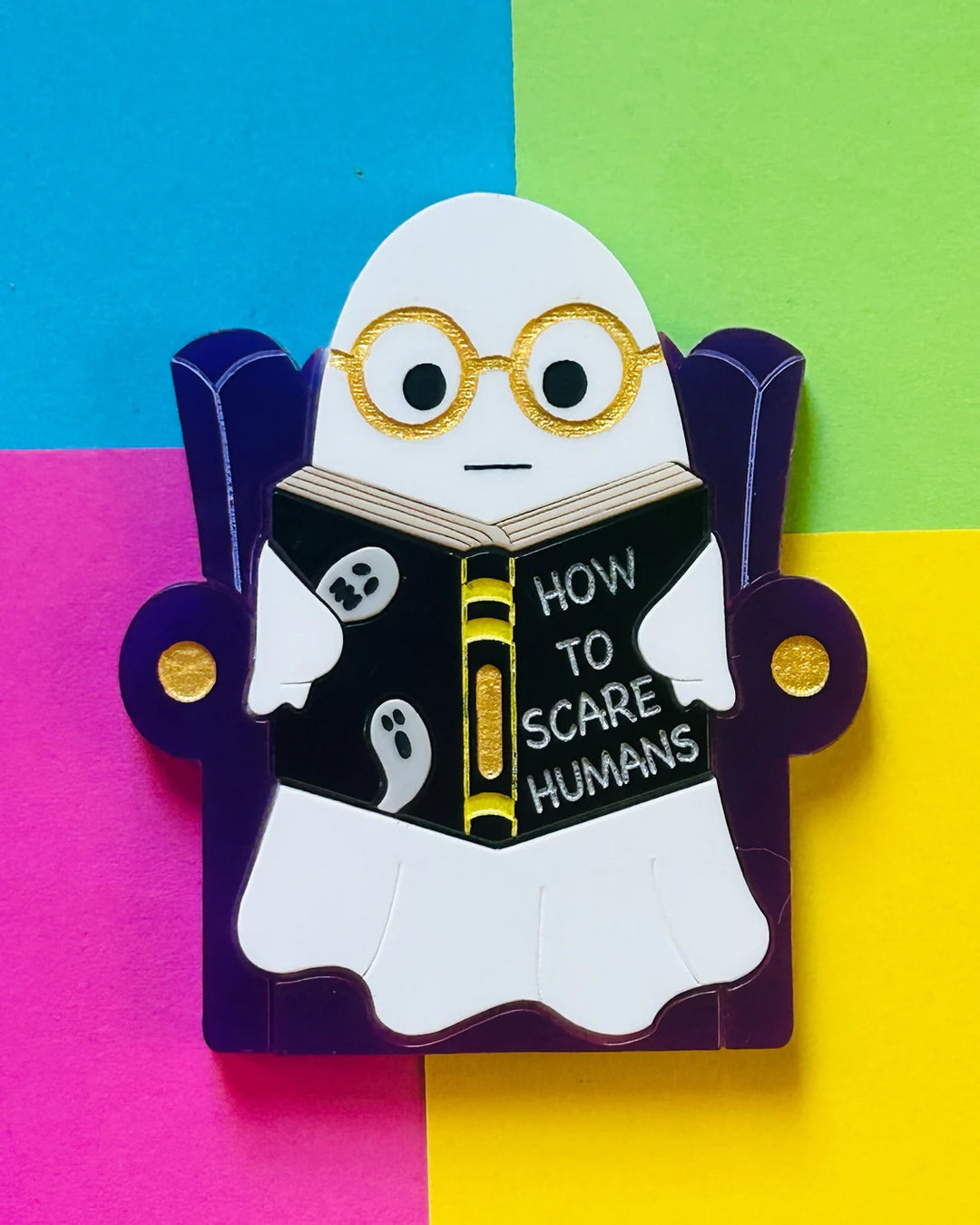 How to Scare Humans Acrylic Brooch by Makokot Design