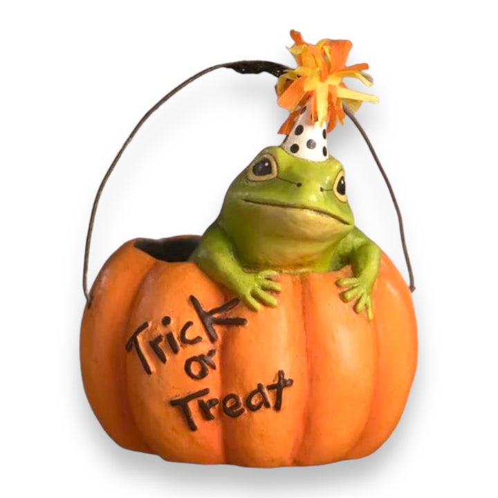 Party Frog in Pumpkin Ornament by Bethany Lowe