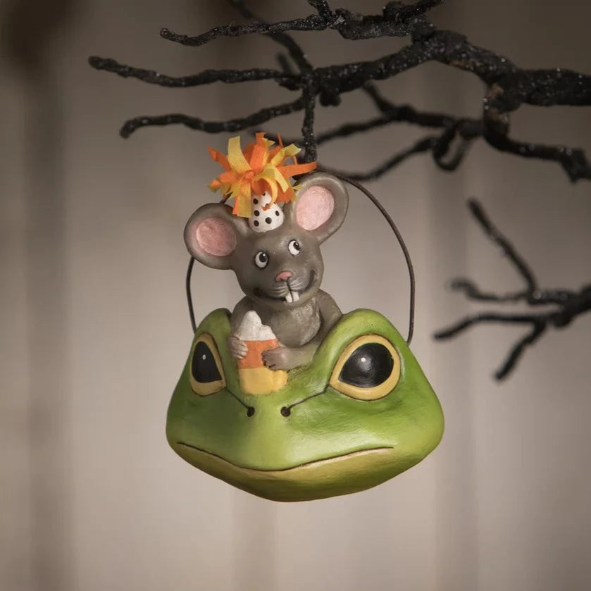 Party Mouse in Frog Ornament by Bethany Lowe