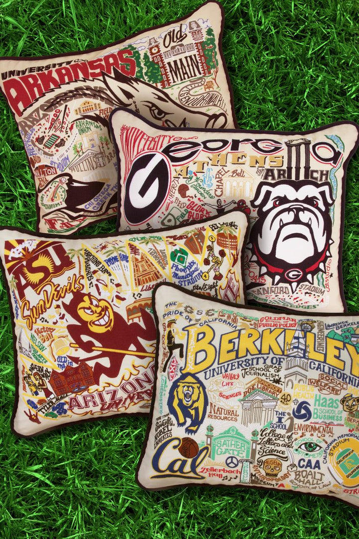Arkansas, University of Collegiate Hand-Embroidered Pillow - Quirks!