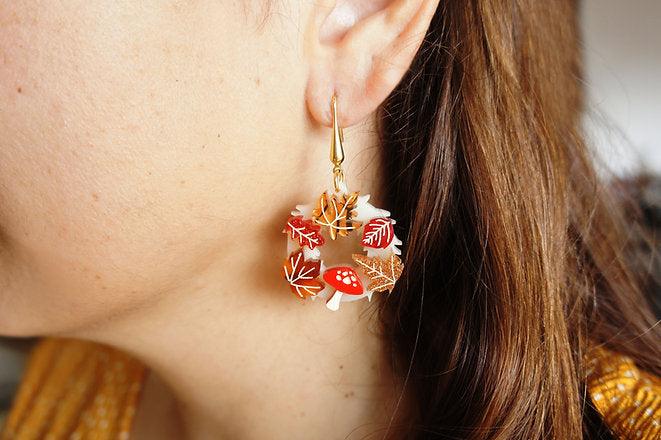 Autumn Wreath Earrings by LaliBlue - Quirks!