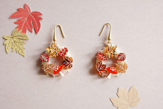 Autumn Wreath Earrings by LaliBlue - Quirks!
