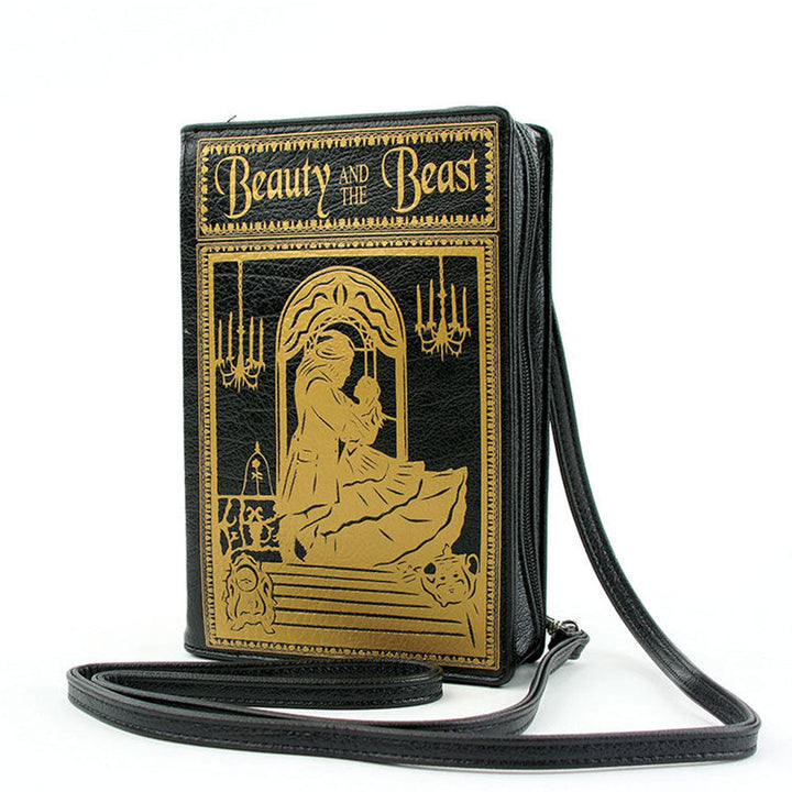 Beauty And The Beast Book Clutch Cross Body Bag In Vinyl by Book Bags