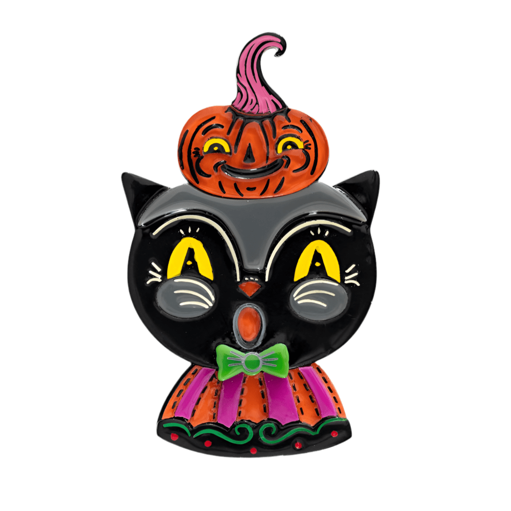 Black Cat with Kinny Brooch by Lipstick & Chrome – Quirks!