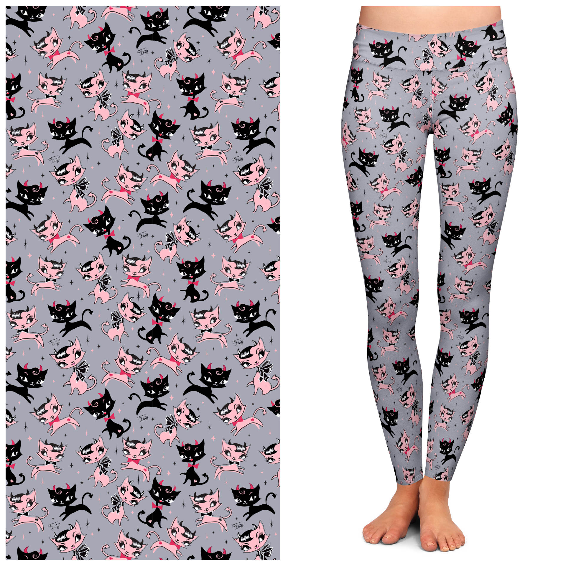 Bad Kitty Leggings by Miss Fluff x Lipstick & Chrome OS – Quirks!