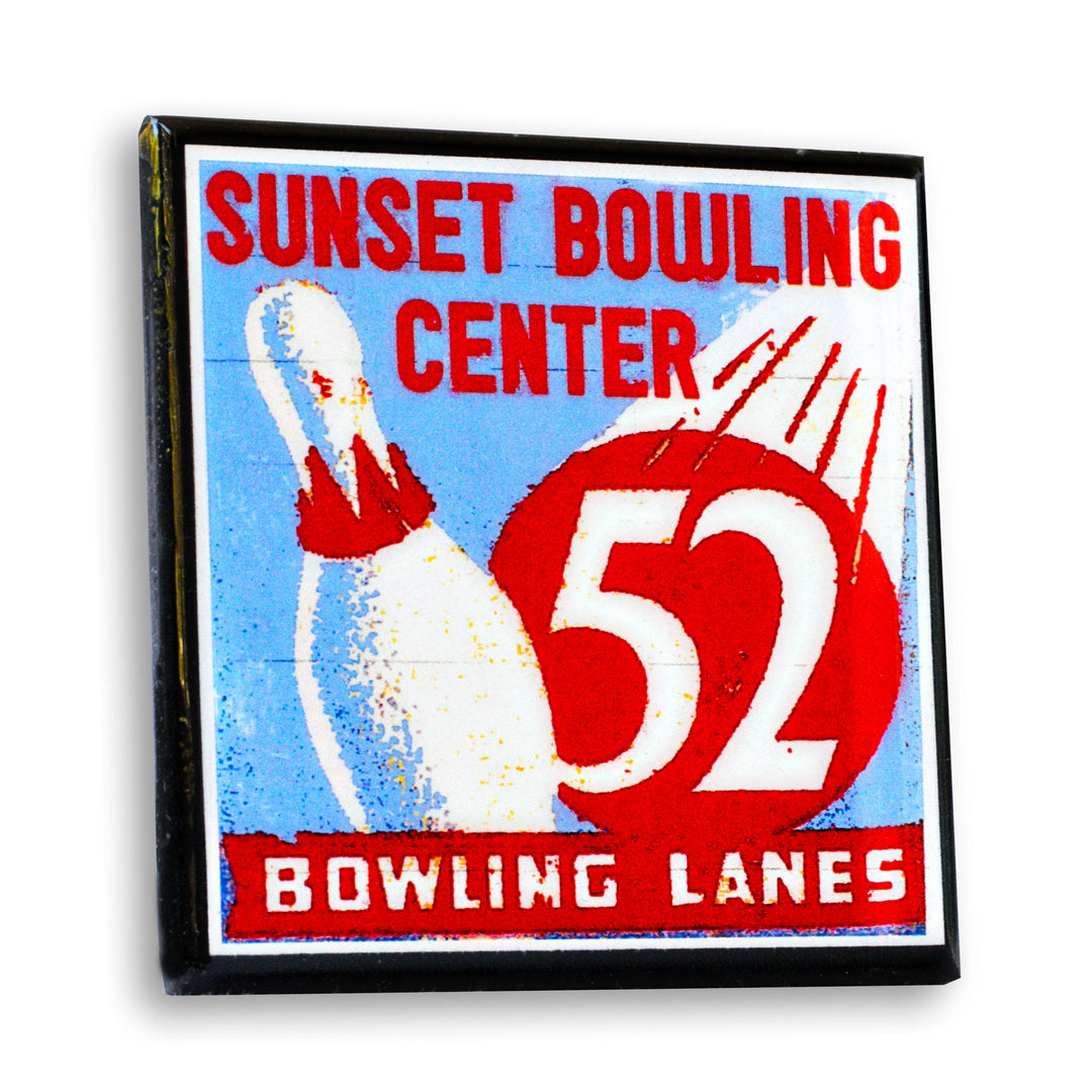 Lets Bowl!  Vintage Bowling Coaster Set