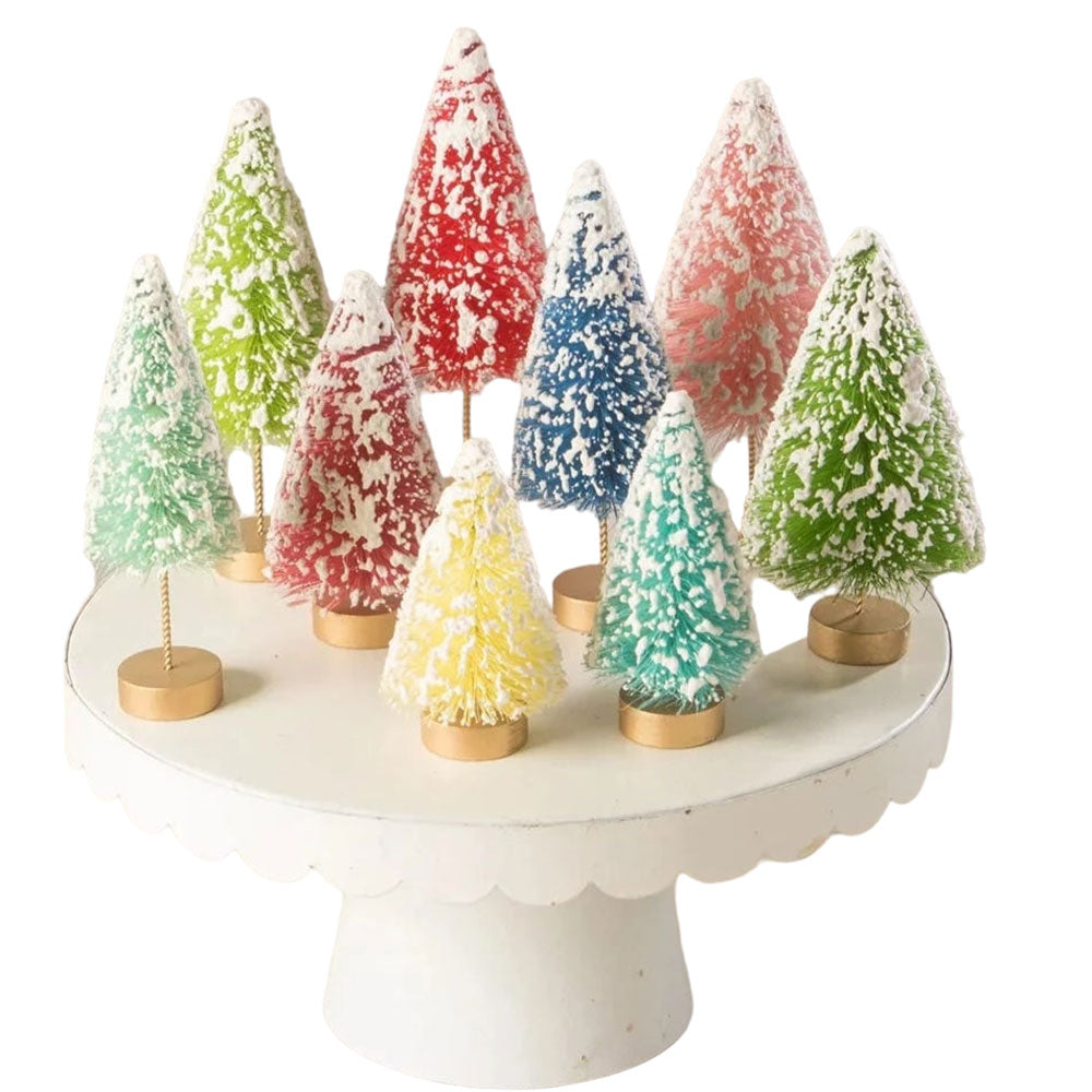 Colorful Bottle Brush Trees S9 Small by Bethany Lowe