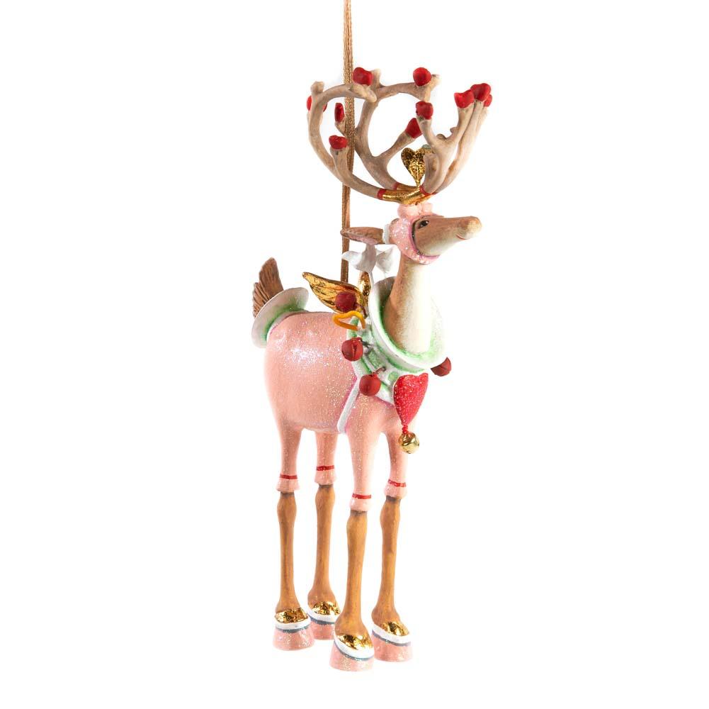 Dash Away Cupid Reindeer Ornament by Patience Brewster