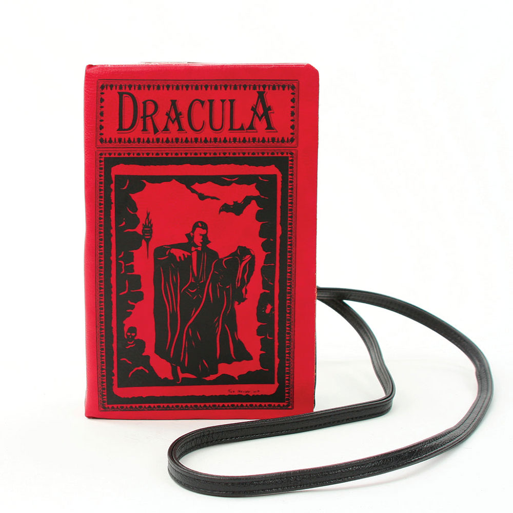 Dracula Book Cross Body Bag In Vinyl by Book Bags
