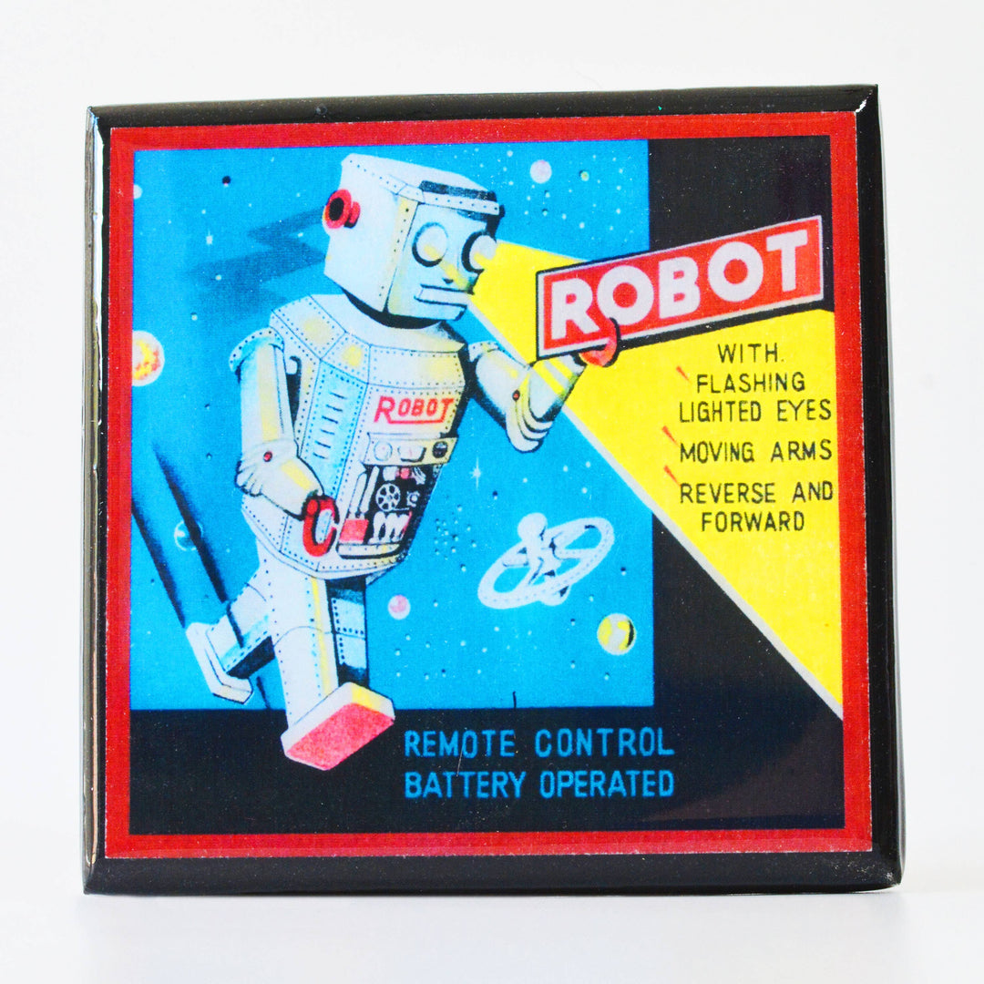 Vintage Toy Robot Coaster Set