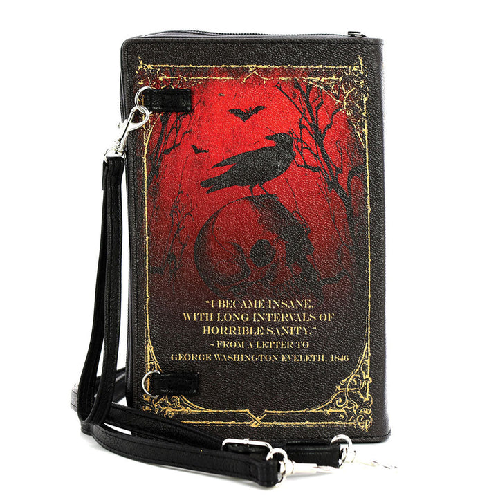Edgar Allan Poe Book Clutch Bag In Vinyl by Book Bags