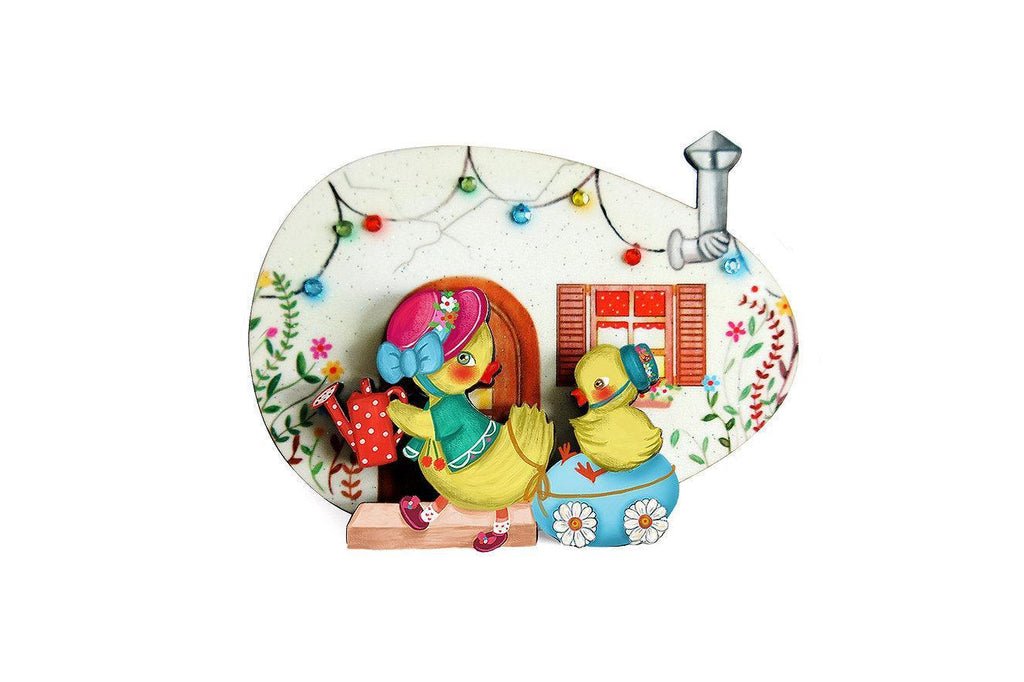 Egg House Easter Brooch by Laliblue - Quirks!