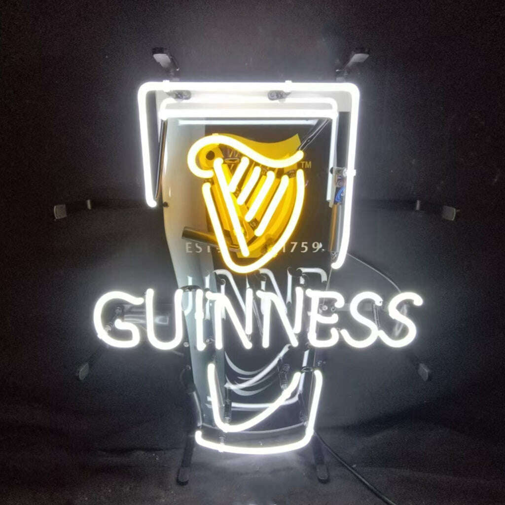 Estd 1759 Guinness Harp Lager Black Can Neon Signs – Quirks!