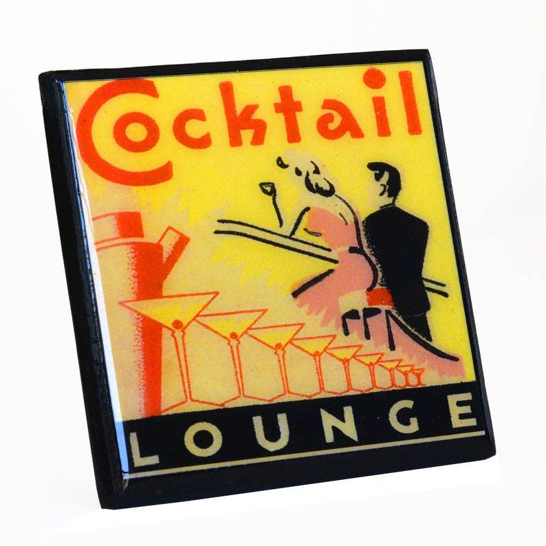 Classic Cocktail Lounge Drink Coaser Set
