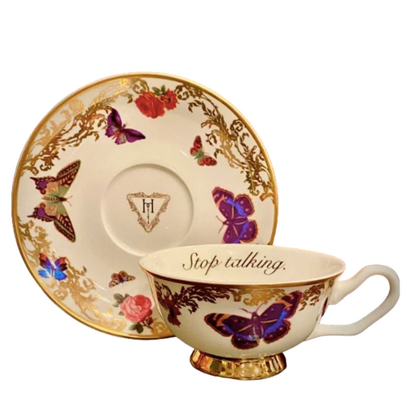Flight of the butterflies Stop Talking teacup and saucer