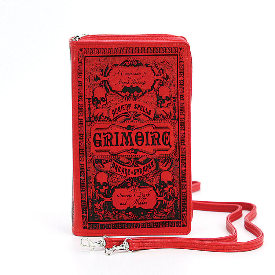 Grimoire Book Clutch Bag In Vinyl by Book Bags