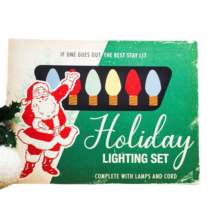Holiday Lighting Christmas Box Art Wood Cutout