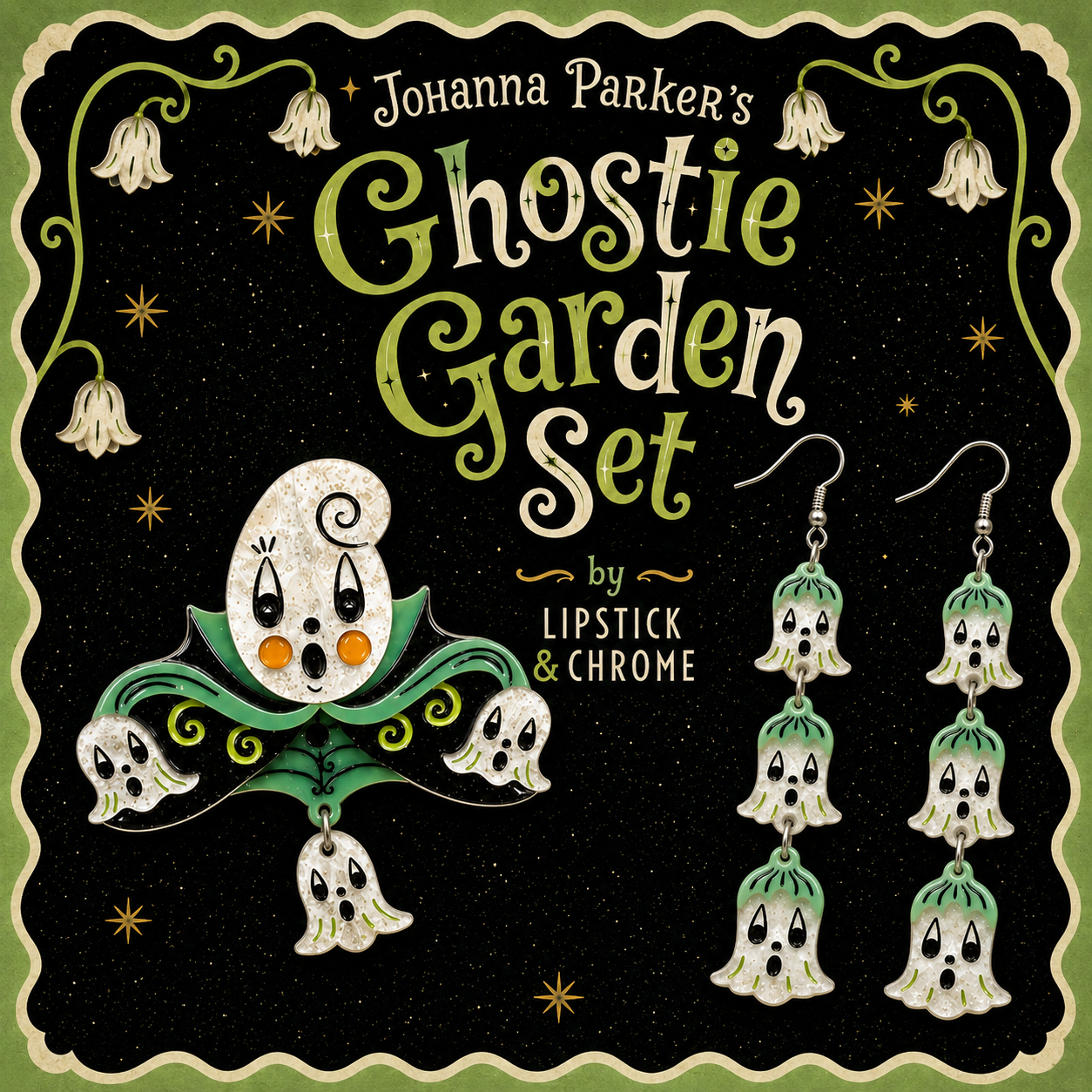 Johanna Parker's Ghostie Garden Set by Lipstick & Chrome - SHIPS