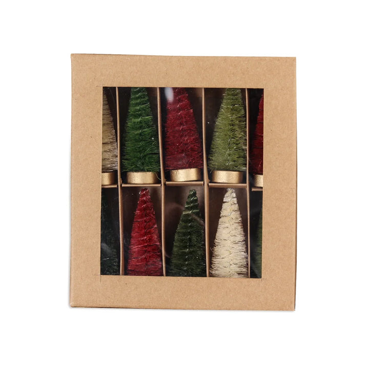 Traditional Bottle Brush Tree Set of 10 by Bethany Lowe