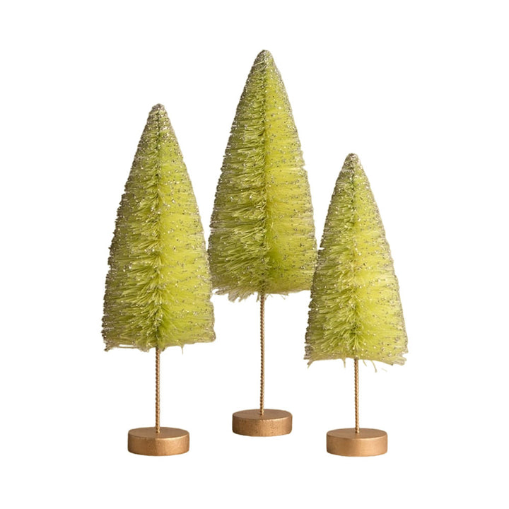 Lime Green Halloween Trees S3 by Bethany Lowe