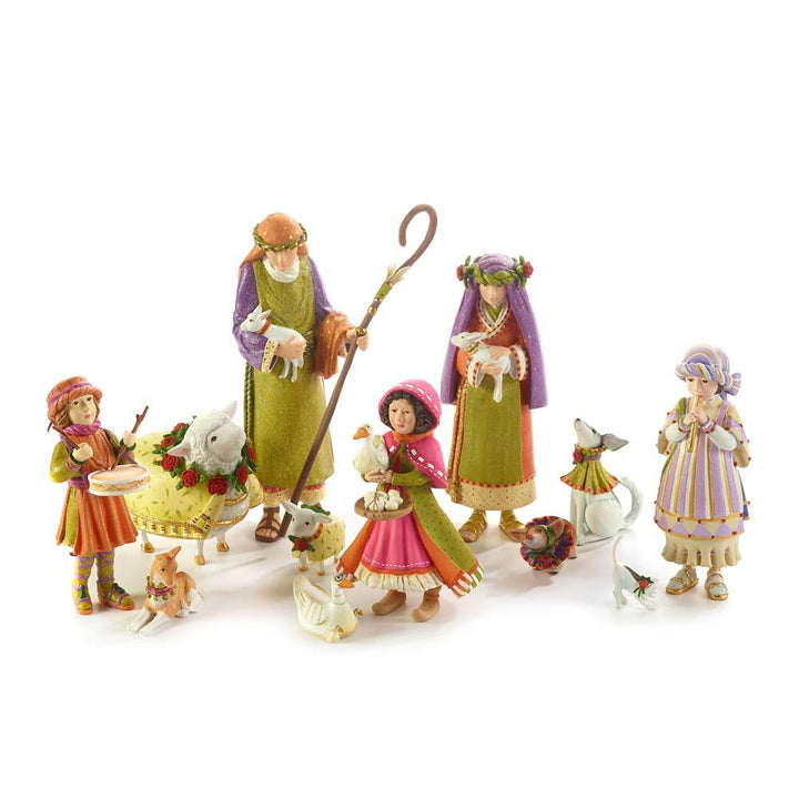 Nativity Shepherdess with Dog Figures by Patience Brewster - Quirks!