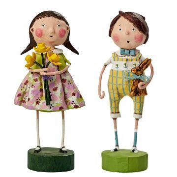 Sunday Best Set of 2 Spring Figurines by Lori Mitchell - Quirks!