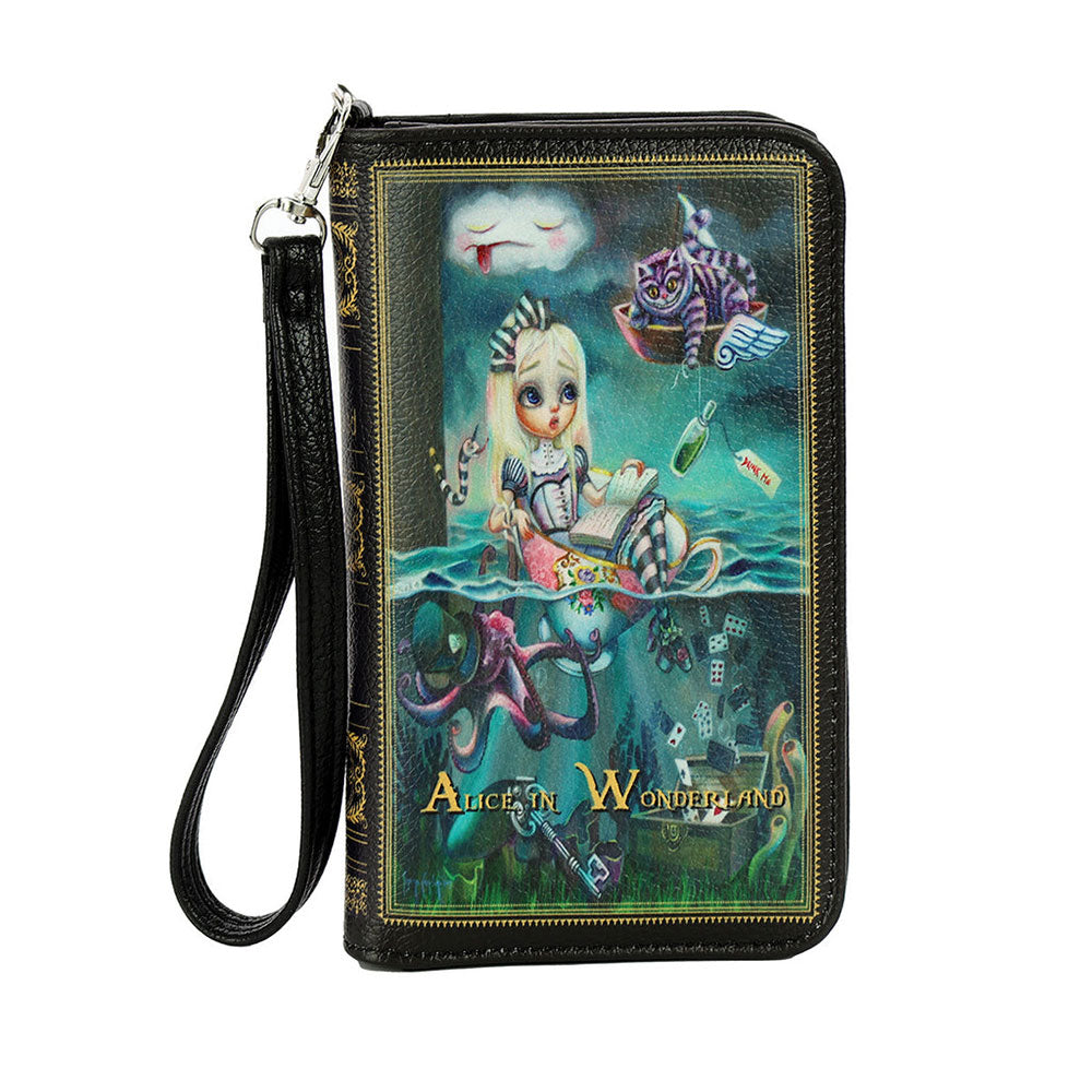 Teary Alice In Wonderland Wallet In Vinyl by Book Bags