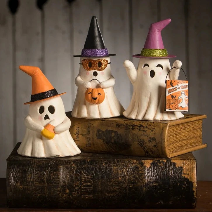 Set of 3 Halloween Witchy Ghosts by Bethany Lowe