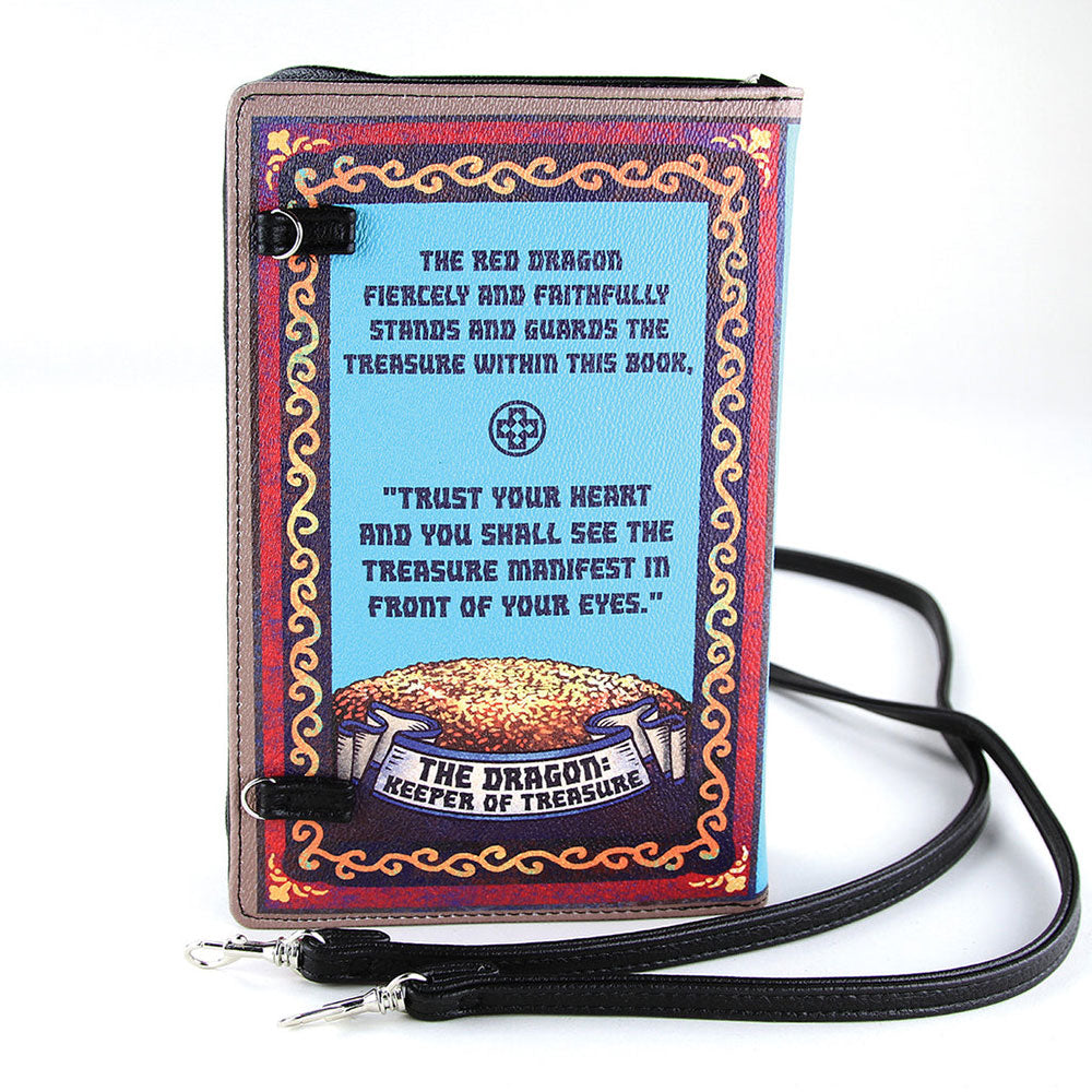 The Dragon Book Clutch Bag In Vinyl by Book Bags