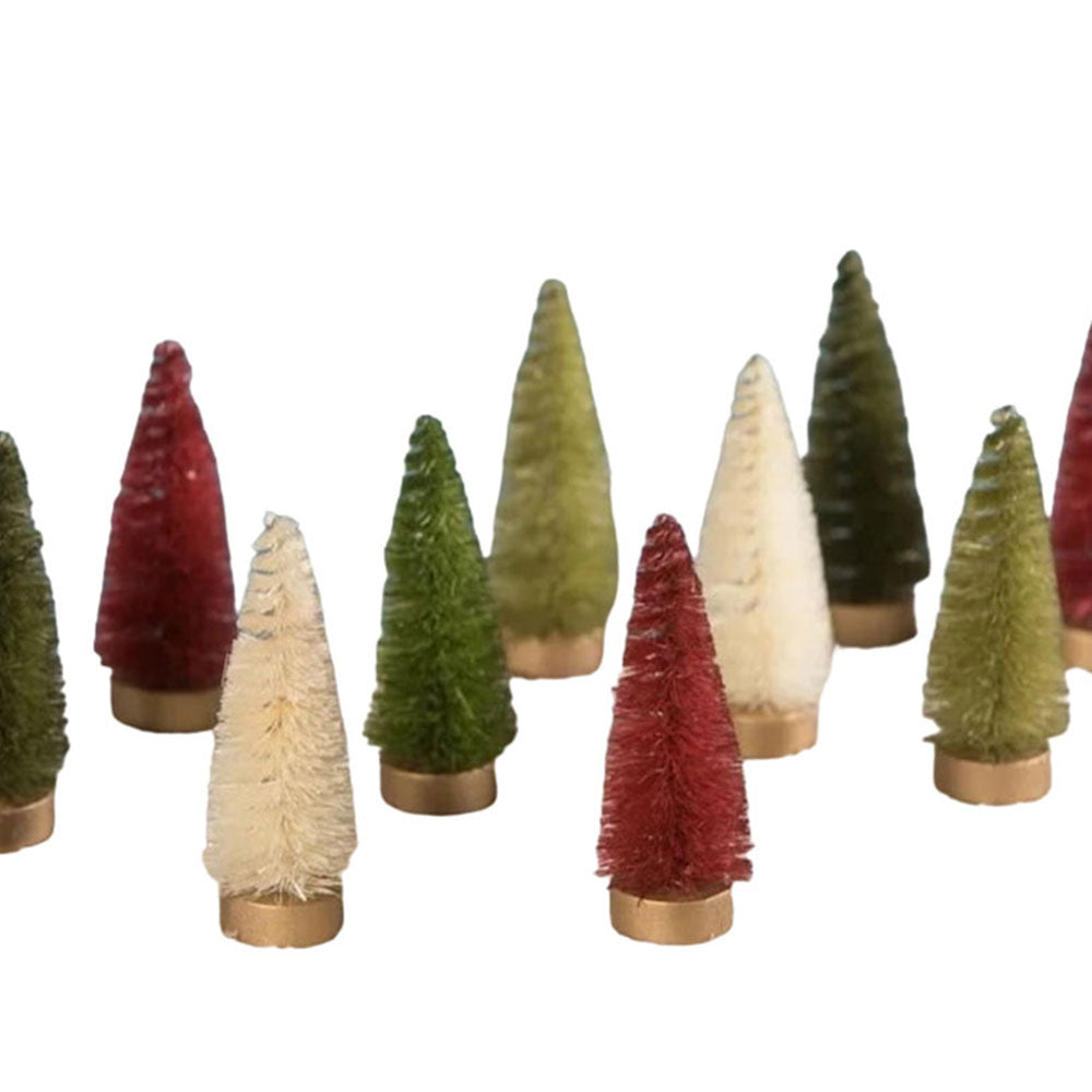Traditional Bottle Brush Tree Set of 10 by Bethany Lowe