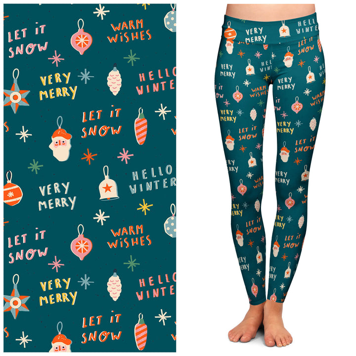"Very Merry" Buttery Soft Leggings by Lipstick & Chrome