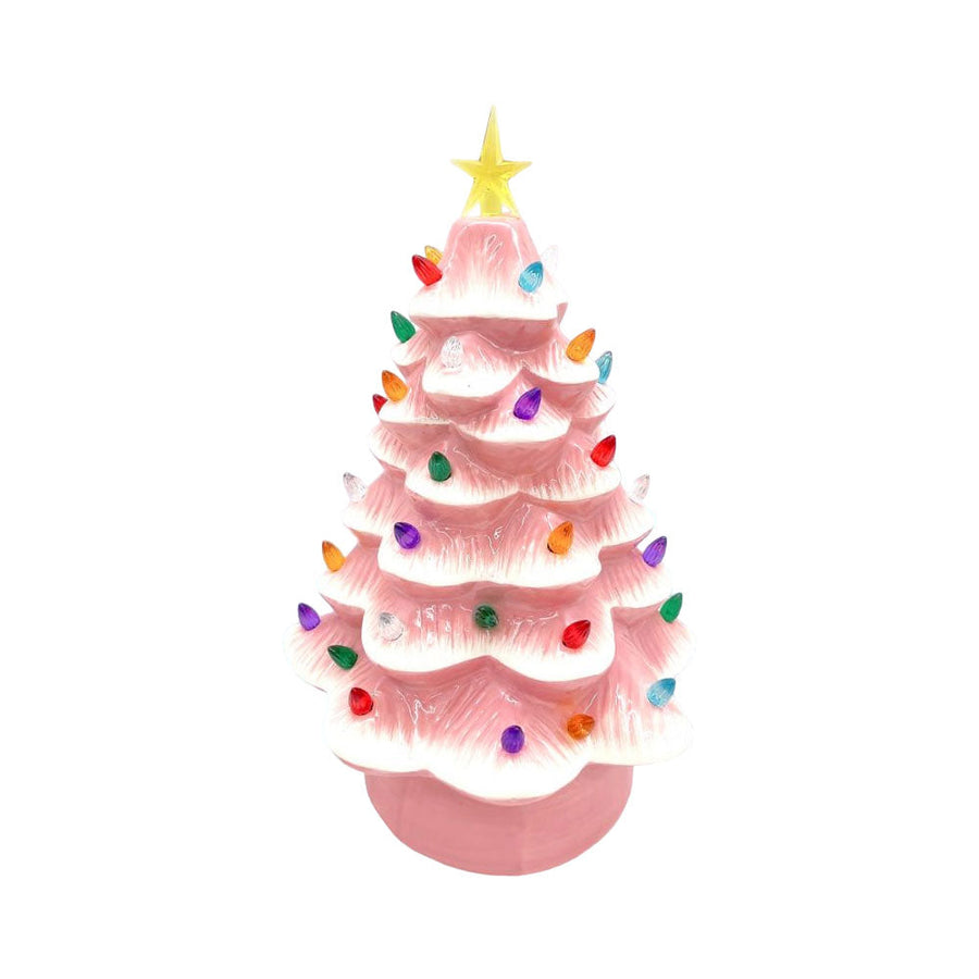 14" Pink Retro Lighted Tree - NEW 2024 by December Diamonds image